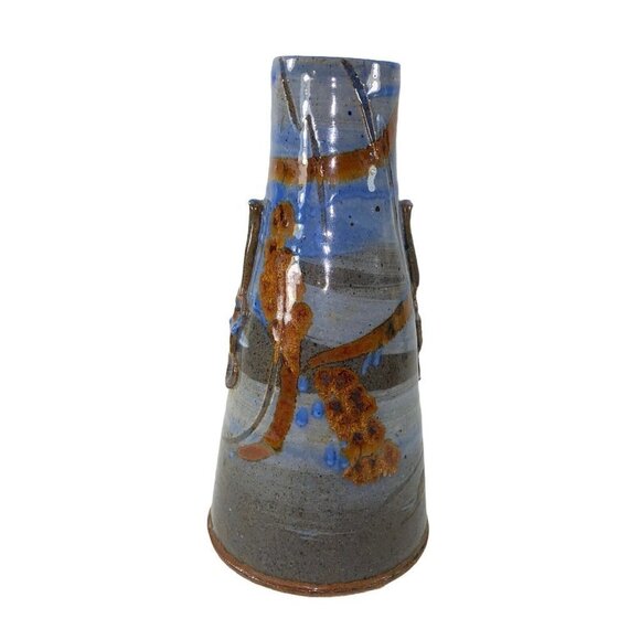 Vintage Claire Lerner Art Pottery Vase Signed 9”T 2”W - Picture 6 of 8